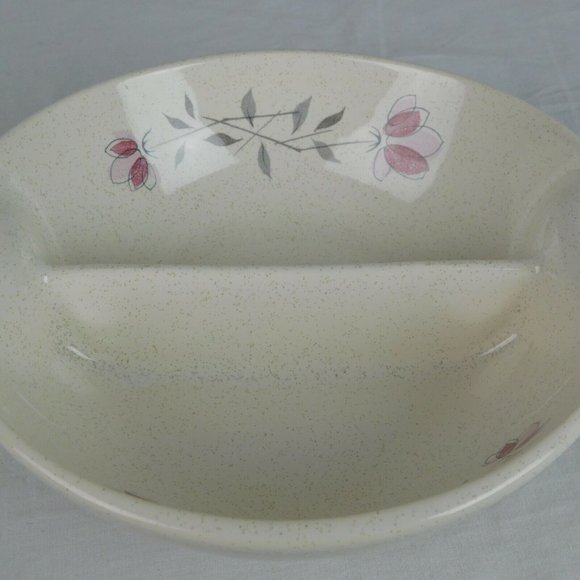 Franciscan Duet Divided Vegetable Bowl 8 3/8" Porcelain Gladding McBean MADE USA - Picture 6 of 6